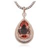 Image 2 : 14KT Rose Gold 57.46ct GIA Certified Morganite and Diamond Pendant With Chain