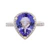 Image 1 : 14KT Yellow Gold 4.73ct Tanzanite and Diamond Ring