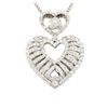 Image 2 : 14KT White Gold 3.23ctw Diamond Pendant With Chain