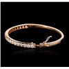 Image 3 : 14KT Rose Gold 2.88ctw Diamond Bangle Bracelet