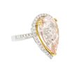 Image 2 : 14KT Two-Tone Gold 8.86ct Morganite and Diamond Ring