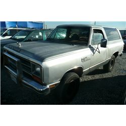 87 Dodge Ramcharger 2 Dr  4WD SUV - T - DRIVE