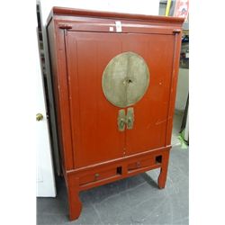 Metal Accent 2 Over 2 Cabinet - Handle Missing