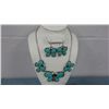 Image 1 : Designer Butterfly Necklace and Earrings With Turquoise Like Resin Stones