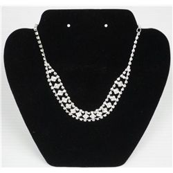 Fiona - Choker Necklace Rhodium with Swarovski Elements