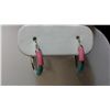 Image 1 : Sterling Silver and Enamel Earrings