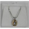 Image 1 : Chic Bezel Set Pendant and Chain with Swarovski Elements