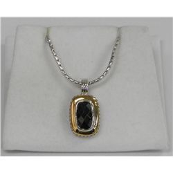 Chic Bezel Set Pendant and Chain with Swarovski Elements