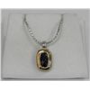 Image 1 : Chic Bezel Set Pendant and Chain with Swarovski Elements