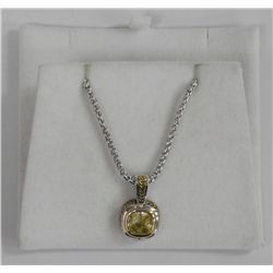 Chic - Canary Yellow Swarovski Elements Pendant and Chain