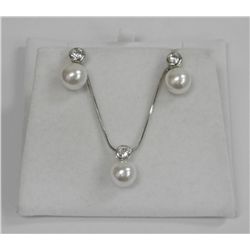 Myoto Pearl Necklace and Earring Set