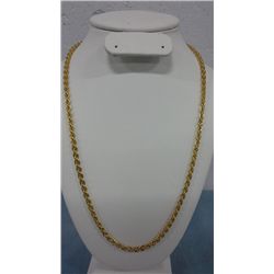 SanTropez Yellow Gold Over Sterling Silver Rope Link Necklace