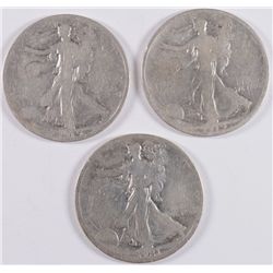 ( 3 ) SEMI-KEY DATE WALKING LIBERTY HALF DOLLARS- GOOD, 1919-D, 1919-S & 1921-S