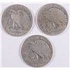 Image 2 : ( 3 ) SEMI-KEY DATE WALKING LIBERTY HALF DOLLARS- GOOD, 1919-D, 1919-S & 1921-S