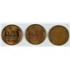Image 2 : LOT OF ( 3 ) LINCOLN CENTS: 1909-BU, 1909 VDB-BU AND 1909 VDB-VF