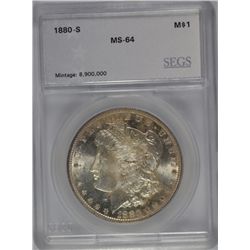 1880-S MORGAN DOLLAR SEGS MS-64