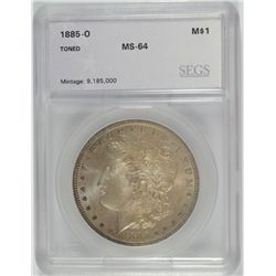 1885-O MORGAN DOLLAR SEGS MS-64