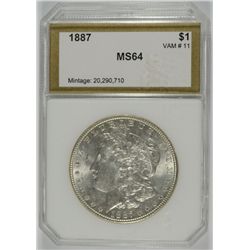 1887 MORGAN DOLLAR PCI MS-64