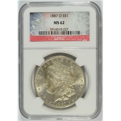 1887-O MORGAN DOLLAR NGC MS-62