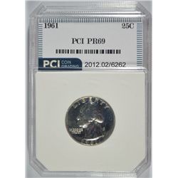 1961 WASHINGTON QUARTER, PCI PROOF-69