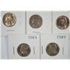 Image 1 : (5) 1949 JEFFERSON NICKELS CHOICE BU