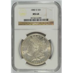 1880-S MORGAN DOLLAR NGC MS-64