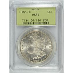 1882-CC MORGAN DOLLAR PCGS MS-64 OGH