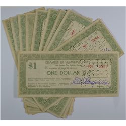 (10) 1933 CLAY COUNTY KANSAS (DEPRESSION SCRIP) $1