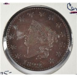 1822 LARGE CENT XF-45