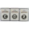 Image 1 : LOT OF ( 3 ) 1961 FRANKLIN HALF DOLLARS, NGC PROOF-66 CAMEO