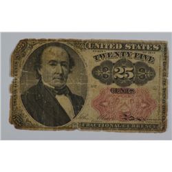 1874 TWENTY FIVE CENT US FRACTIONAL NOTE