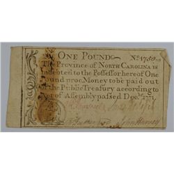 1771 ONE POUND PROVINCE OF NORTH CAROLINA