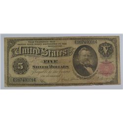 1891 $5 SILVER CERTIFICATE (RARE NOTE)