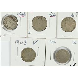 (5) V-NICKELS (83 N/C, 83 W/C, 89, 92, 03)