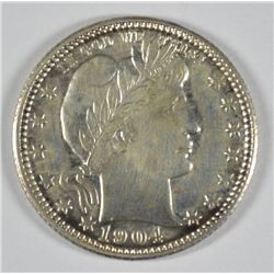1904-O BARBER QUARTER MS-63