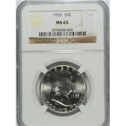 1955 FRANKLIN HALF DOLLAR, NGC MS-65