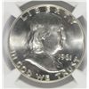 Image 2 : 1961-D FRANKLIN HALF DOLLAR, NGC MS-65 FBL RARE!!!