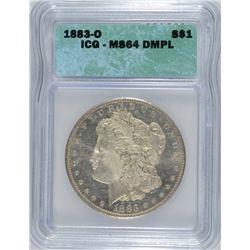 1883-O MORGAN SILVER DOLLAR, ICG MS-64 DMPL