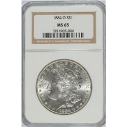 1884-O MORGAN DOLLAR NGC MS-65