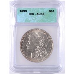 1899 MORGAN DOLLAR ICG AU 58