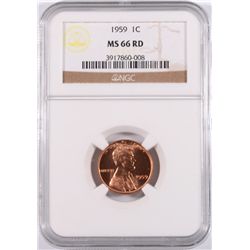 1959 LINCOLN CENT, NGC MS-66 RED  LOOKS MS-67 TO US, MS-67 RED SELL AT $3500.00!