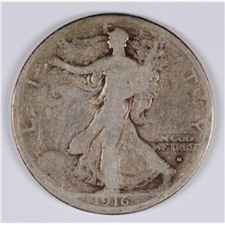 1916-S WALKING LIBERTY HALF DOLLAR, GOOD