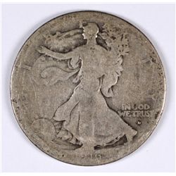 1916-D WALKING LIBERTY HALF DOLLAR, GOOD