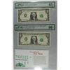 Image 1 : UNCIRCULATED STAR NOTES 1995 $1 PMG 66 / 1999 $1 PMG 65
