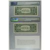 Image 2 : UNCIRCULATED STAR NOTES 1995 $1 PMG 66 / 1999 $1 PMG 65
