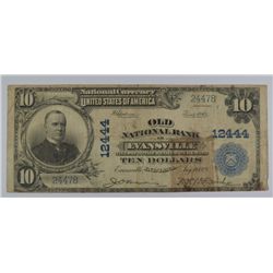1902 $10 NATIONAL EVANSVILLE, IN #12444