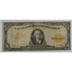 1922 $10 US GOLD CERTIFICATE