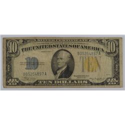 1934 $10 SILVER CERTIFICATE (NORTH AFRICAN)