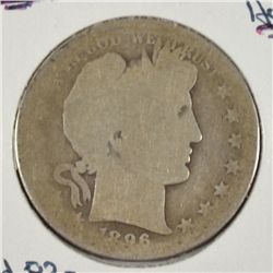 1896-S BARBER HALF DOLLAR AG/G