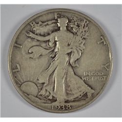 1938-D WALKING LIBERTY HALF DOLLAR F/VF